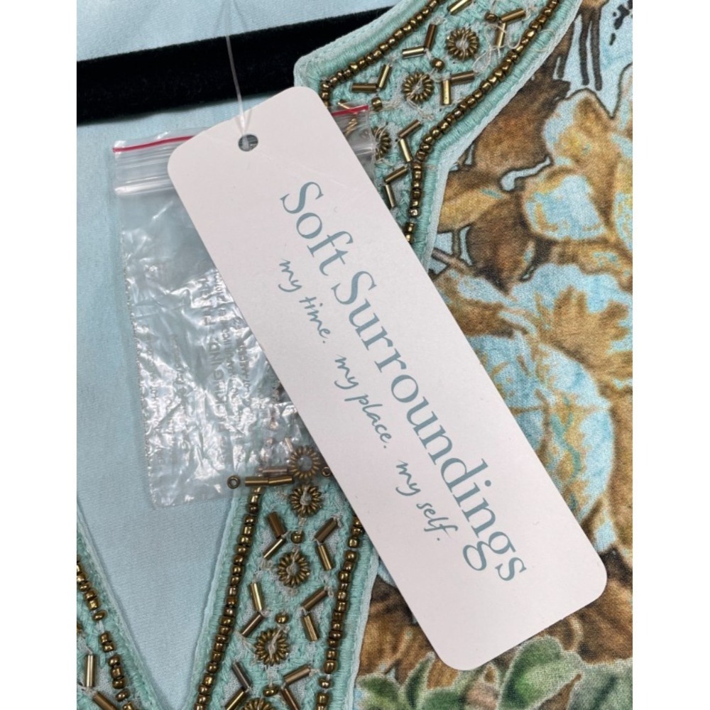 Soft Surroundings Baroque Maxi Dress Blue XL New - Picture 6 of 16